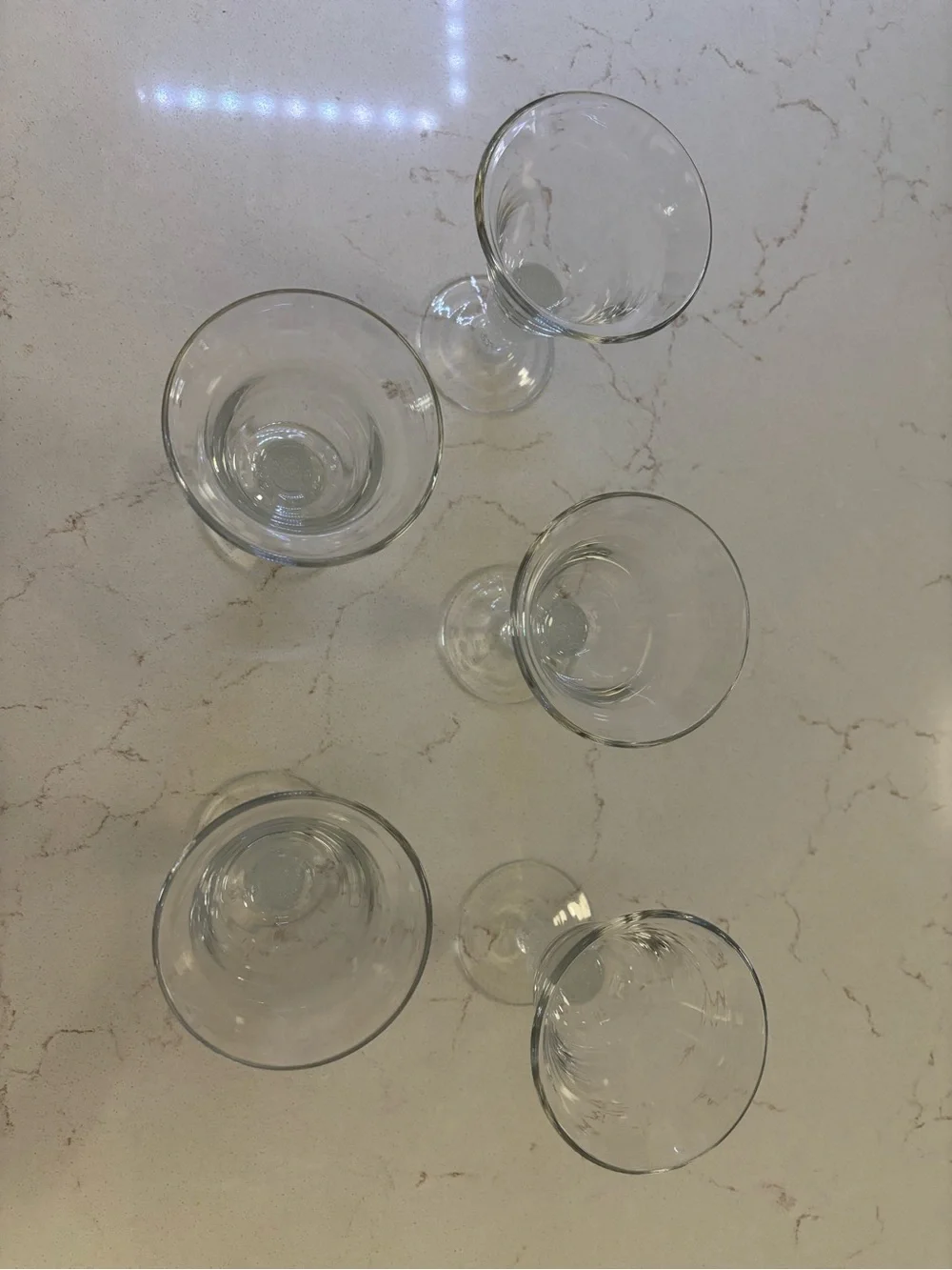 Vintage Artland Iristt Clear Seeded Bubble Glass Goblets - Set of 5